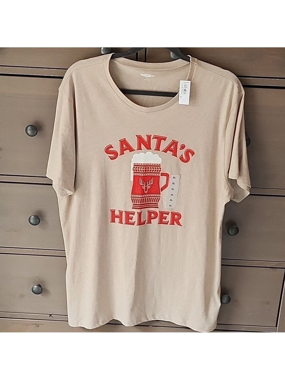 SANTAS LITTLE HELPER CHRISTMAS TEE MENS SIZE XL